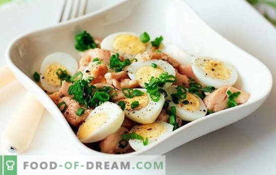 Tursa maksa salat munaga on kiire, maitsev ja tervislik suupiste. Top 10 parimat tursamaksa salat retseptid muna