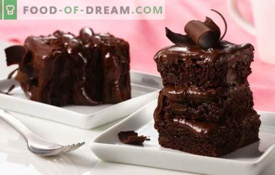 Bolo de chocolate caseiro - uma sobremesa sedutora! Receitas simples para bolos de chocolate com bolos, variados, geléia