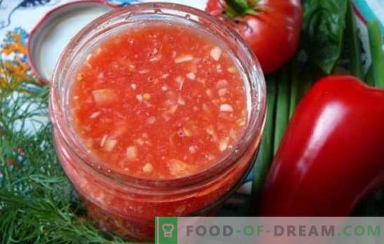 Mädarõigas tomatite ja küüslauguga - maitsev ja tervislik vitamiinikaste! Parimad retseptid mädarõigas tomatite ja küüslauguga