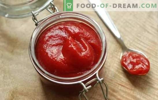 Tomatipasta ketšup - mis tahes roogade kiire kastmed. Retseptid tomatipasta ketšupile: ainult kodus on parem!