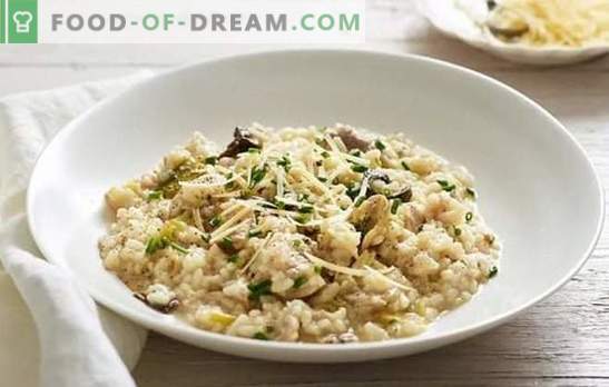 Klassieke risotto - een populair gerecht oorspronkelijk uit Italië. Recepten klassieke risotto met champignons, kip, groenten en zeevruchten