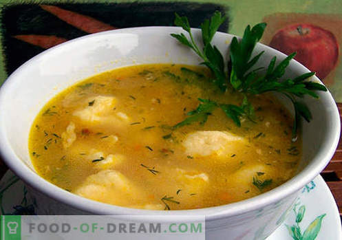 Supp koos pelmeenidega - tõestatud retseptid. Kuidas õigesti ja maitsev kokk supid pirukad.
